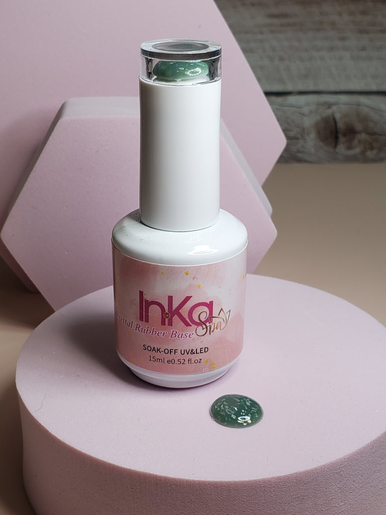 Flakes Nail gel dark green