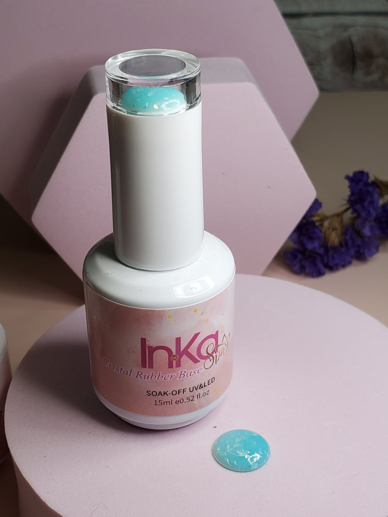 Flakes Nail Gel Aqua Blue