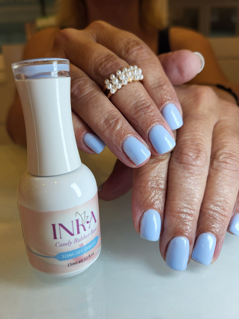 Nail Gel Rubber Base Baby Blue